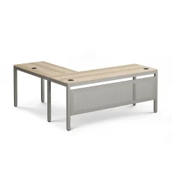 At Work Reversible L-Shaped Desk with Modesty Panel - 72