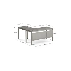 At Work Reversible L-Shaped Desk with Modesty Panel - 60