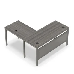 At Work Reversible L-Shaped Desk with Modesty Panel - 60