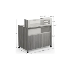 At Work Standing Height Mobile Reception Desk - 48