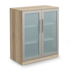 At Work Storage Cabinet with Glass Doors - 36'W x 19