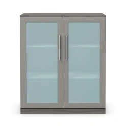 At Work Storage Cabinet with Glass Doors - 36'W x 19