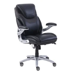 Avanti Faux Leather Executive Office Chair with Flip Arms