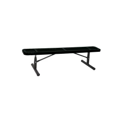 Backless Portable Perforated Steel Bench - 8'W