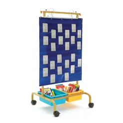 Bamboo Deluxe Chart Stand with Vibrant Tubs