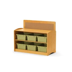 Bamboo Hide-Away Shelf w/ Color Tubs - 41