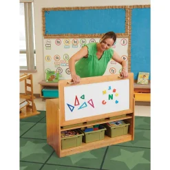 Bamboo Hide-Away Shelf w/ Color Tubs - 41