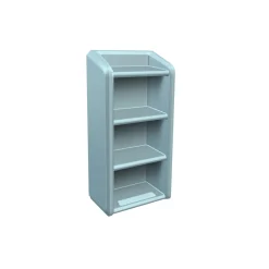 Behavioral Health 4-Shelf Wall-Mounted Bookcase