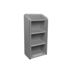 Behavioral Health 4-Shelf Wall-Mounted Bookcase
