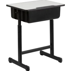Billie Height Adjustable Student Desk with Open Book Box