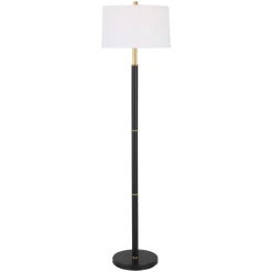 Black Embellished Gold Floor Lamp