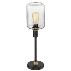 Black Metal Uplight Table Lamp - 23.5"H