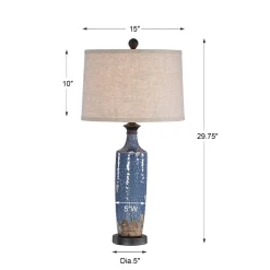 Blue Ceramic Table Lamp