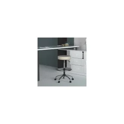 Boss Medical Backless Vinyl Stool with Adjustable Seat and Foot Ring