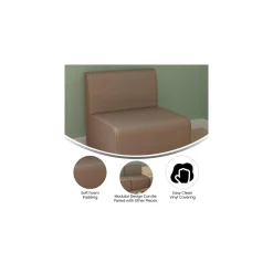 Bright Beginnings Modular Armless 1 Seater Sofa in Vinyl
