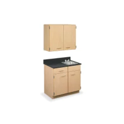 Cabinet with Right Hand Sink and Wall Cabinet - 36