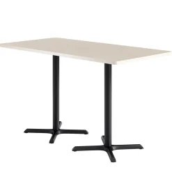 Café au lait Bar Height Rectangular Table with X Base - 72