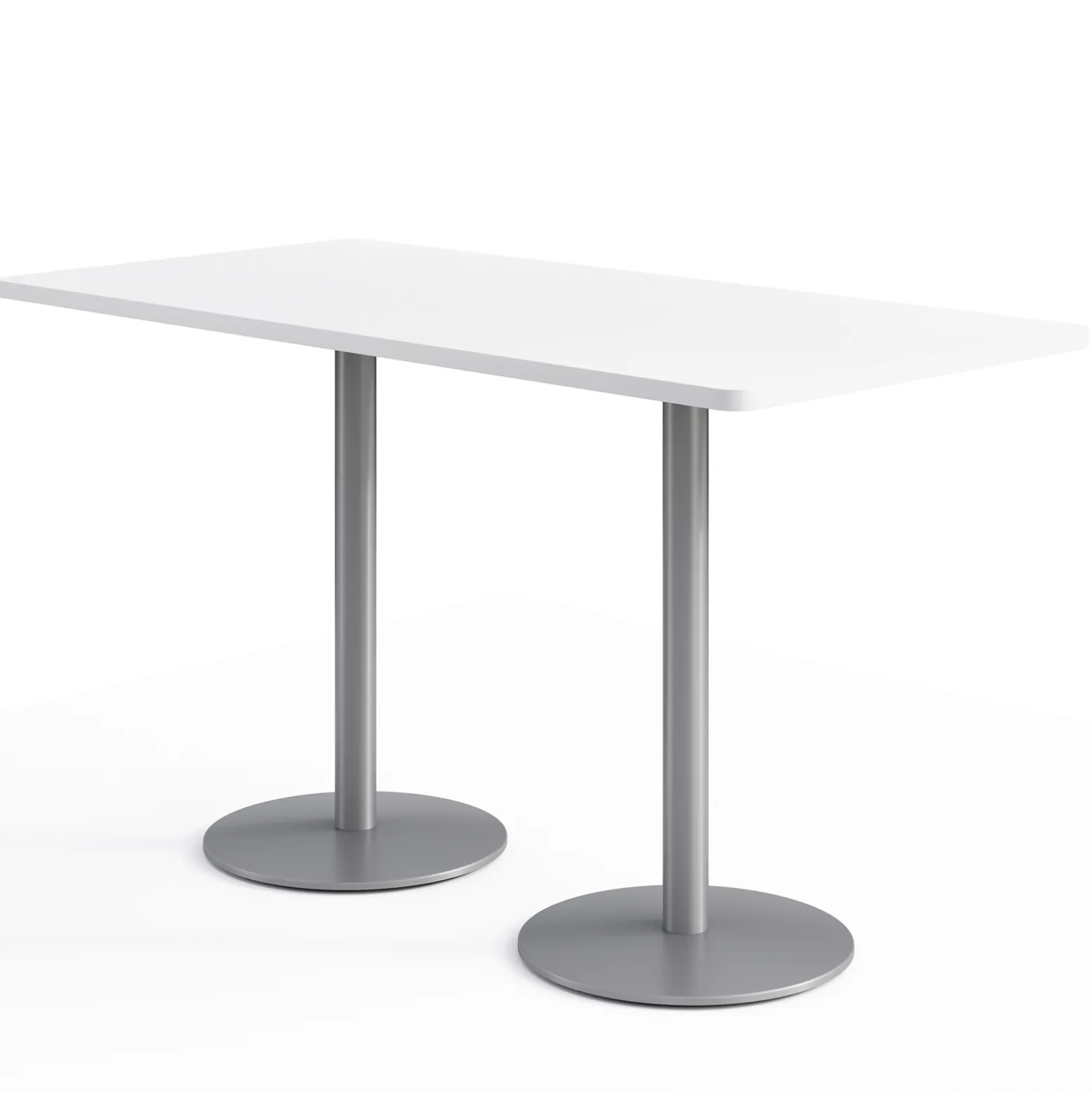 Café au lait Bar Height Rectangular Table with Pedestal Base - 72"W x 36"D