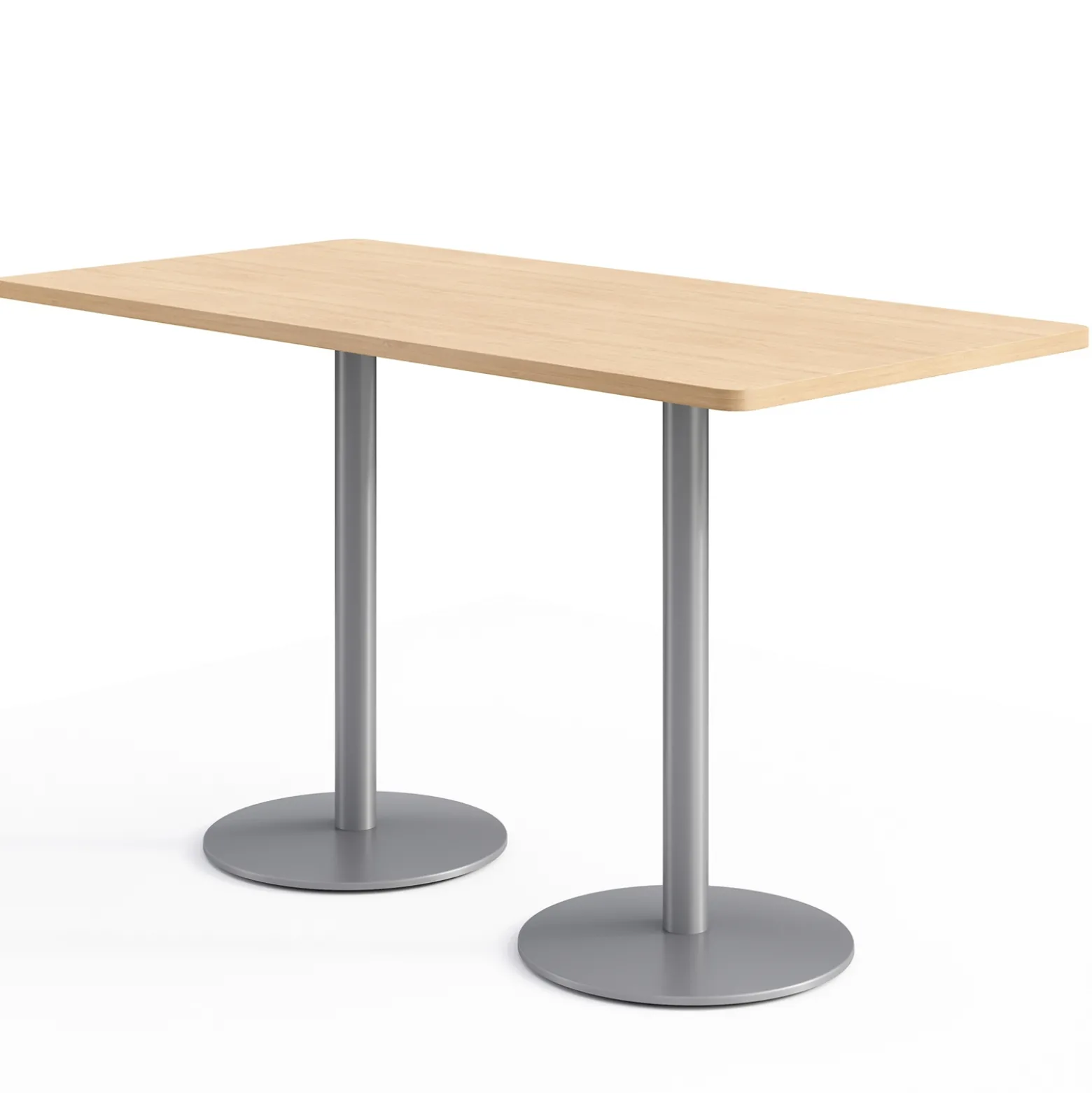 Café au lait Bar Height Rectangular Table with Pedestal Base - 72"W x 36"D