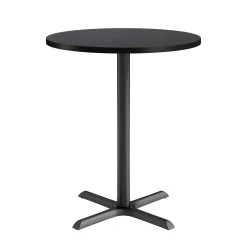 Café au lait Bar Height Round Table with X-Base - 36"W