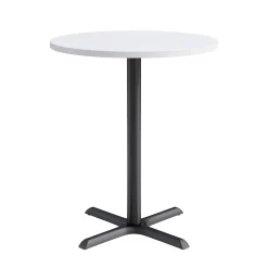 Café au lait Bar Height Round Table with X-Base - 36