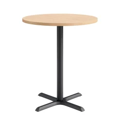 Café au lait Bar Height Round Table with X-Base - 36