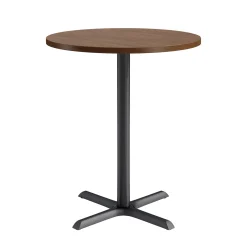 Café au lait Bar Height Round Table with X-Base - 36