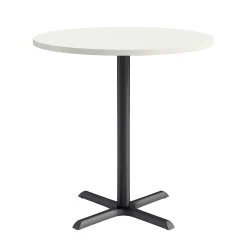 Café au lait Bar Height Round Table with X-Base - 42