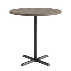 Café au lait Bar Height Round Table with X-Base - 42