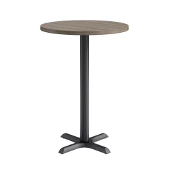 Café au lait Bar Height Round Table with X-Base - 30"W