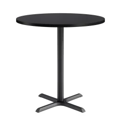 Café au lait Bar Height Round Table with X-Base - 48