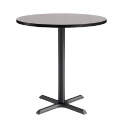 Café au lait Bar Height Round Table with X-Base - 48