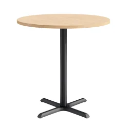 Café au lait Bar Height Round Table with X-Base - 48