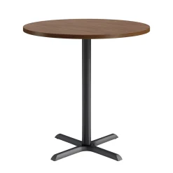Café au lait Bar Height Round Table with X-Base - 48