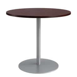 Café au lait Bar Height Round Table with Pedestal Base - 48