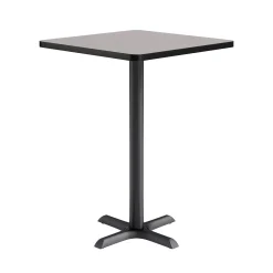 Café au lait Bar Height Square Table with X-Base - 30"W