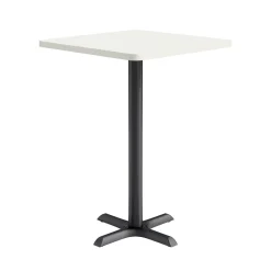 Café au lait Bar Height Square Table with X-Base - 30