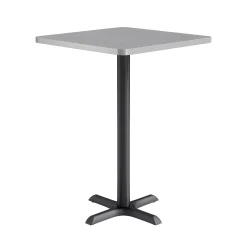 Café au lait Bar Height Square Table with X-Base - 30