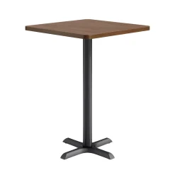 Café au lait Bar Height Square Table with X-Base - 30