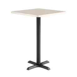 Café au lait Bar Height Square Table with X-Base - 30