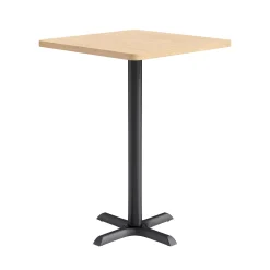 Café au lait Bar Height Square Table with X-Base - 30