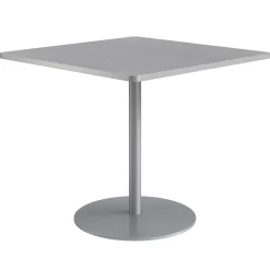 Café au lait Bar Height Square Table with Pedestal Base - 48
