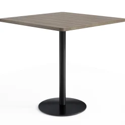 Café au lait Bar Height Square Table with Pedestal Base - 48
