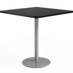 Café au lait Bar Height Square Table with Pedestal Base - 48