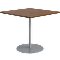 Café au lait Bar Height Square Table with Pedestal Base - 48