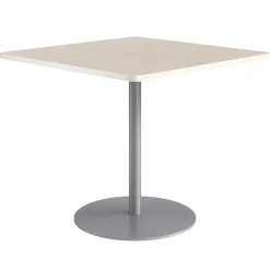 Café au lait Bar Height Square Table with Pedestal Base - 48