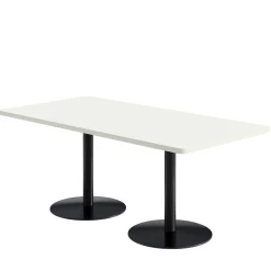 Café au lait Standard Height Rectangular Table with Pedestal Base - 72