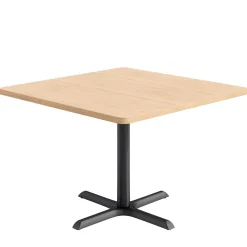 Café au lait Standard Height Square Table with X-Base - 48"W