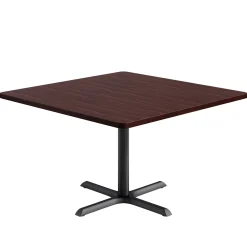 Café au lait Standard Height Square Table with X-Base - 48