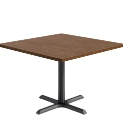 Café au lait Standard Height Square Table with X-Base - 48